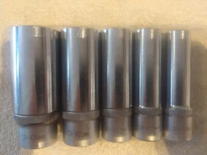 unbranded but heavy 1/2" drive metric long hex sockets budle. - Picture 1 of 4