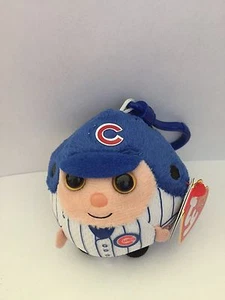TY CHICAGO CUBS BEANIE BALLZ CLIP LLAVE, NUEVO con ETIQUETA CAMPEONES MUNDIALES - Imagen 1 de 3