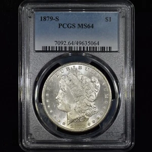 1879-S MORGAN SILVER DOLLAR ✪ PCGS MS-64 ✪ $1 COIN UNCIRCULATED UNC 064◢TRUSTED◣ - Picture 1 of 4