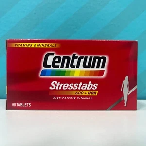 Centrum Stresstabs 600 Iron Vitamin Minerals High Potency Vitamins Deep Sleep 60 - Picture 1 of 13