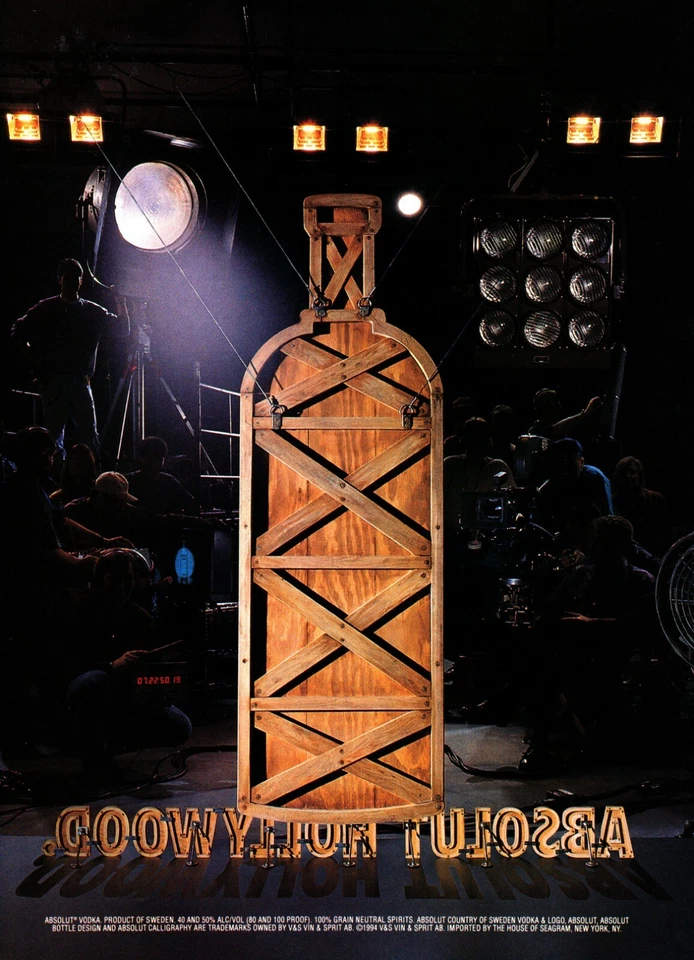 ABSOLUT HOLLYWOOD VODKA  AD 1994 VERY RARE OUT OF PRINT  - Image 1 of 1