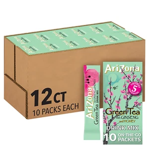 AriZona Green Tea with Ginseng and Honey Naturally Flavored Powdered Drink Mix - Picture 1 of 12