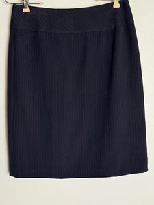 WORTHINGTON Womens Navy Pinstripe Pencil Skirt Lined Size 6 Office - Picture 1 of 8