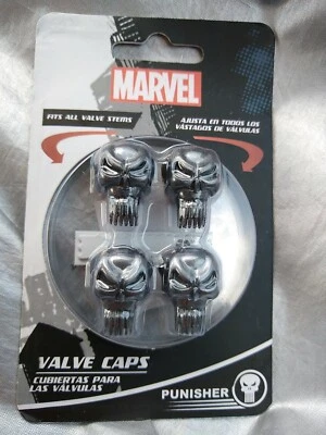 Marvel Punisher Tire Valve Stem Caps Set of Four New In Package - Image 1 of 4