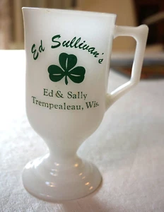 Ed Sullivans Supper Club Souvenir Glass Mug Trempealeau Wisconsin Ed & Sally - Picture 1 of 9