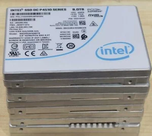 Intel 8TB P4510 SSD NVME U.2 PCIE 2.5" SSDPE2KX080T8 Solid State Drive - Picture 1 of 2