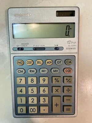 Sharp ELSIMATE EL-339H 12 Digit Desk Calculator, "Twin Power" - Image 1 of 4
