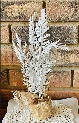 Mini Frosty Cedar Tree, 10” - Image 1 of 4