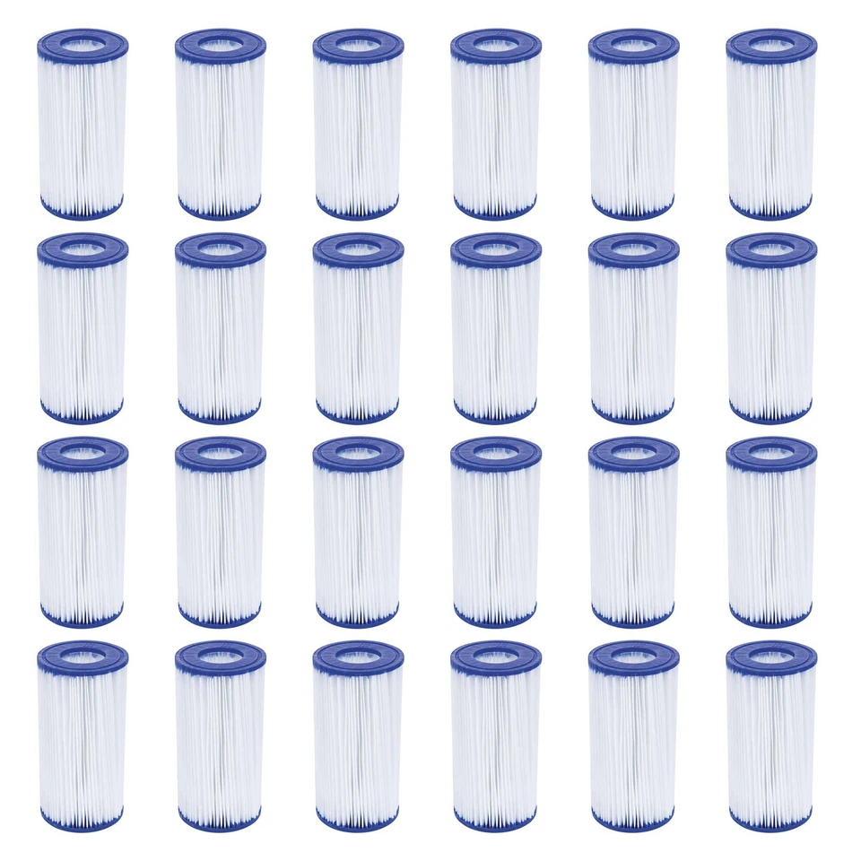 24 Pack Bestway Type III A/C Filter Cartridge for 1000 & 1500 GPH Filter Pumps - Image 1 of 1