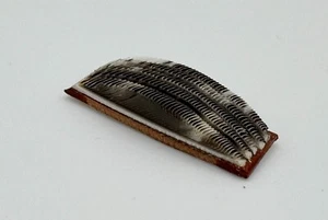 Reposapiés de plumas-mano derecha con respaldo de cuero - Imagen 1 de 3