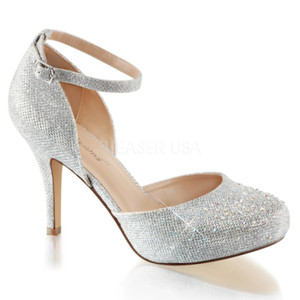 Silver Kitten Heels for Women for sale 
