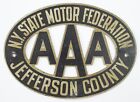 N.Y. State Motor Federation Jefferson County AAA 6.5" Metal