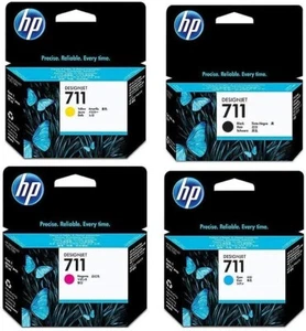 SET 4 HP 711 INKS DESIGNJET T120 T520 - CZ129A CZ132A CZ131A CZ130A Exp. 11/2025 - Picture 1 of 1