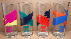 Set of 4 Hungry Jack's Wild Summer 2023 Highball Glasses [Red Yellow Green Blue] - Picture 1 of 13