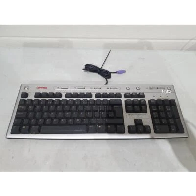 Compaq 5185 Multimedia Keyboard Silver/Black Wired PS/2 QWERTY Standard Compact - Image 1 of 4