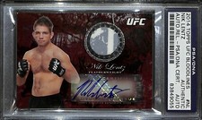 Nik Lentz Signed 2014 Topps UFC Bloodlines Autograph Relics Red Card #BAR-NL PSA