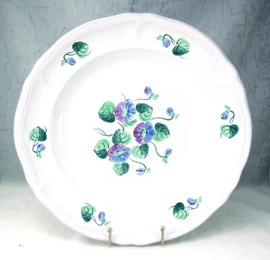 Herend Village Pottery Hungary VIOLETS Round Chop Platter(s) READ - Picture 1 of 10