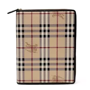 Burberry Haymarket Check Coated Logo Canvas iPad 2 Zip Cover Case - Picture 1 of 12