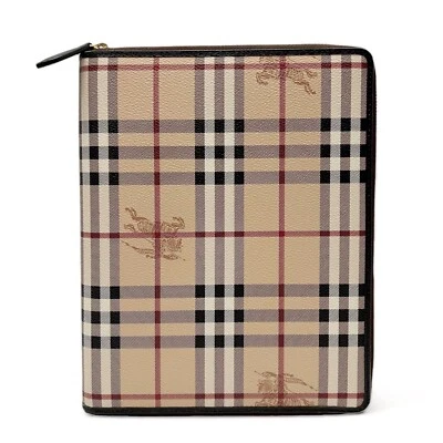 Burberry Haymarket Check Coated Logo Canvas iPad 2 Zip Cover Case - Image 1 of 4