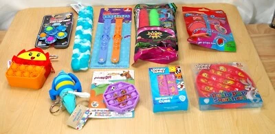 10- Assorted Lot of Sensory Toys, Looney Tunes Push-Pop, Fidget Toys, New w Tags - Image 1 of 4