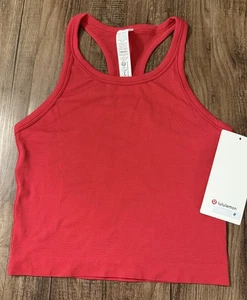 Neu mit Etikett lululemon Größe 6 Swiftly Tech kurz geschnittenes Racerback-Tanktop 2.0 PDRA pink 58 $ - Bild 1 von 3