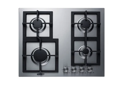 Summit GCJ4 24 дюйма Вт 4 горелки газовая варочная панель - нержавеющая сталь - Изображение 1 из 4