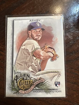 2022 Topps Allen & Ginter Aaron Ashby RC #174 Milwaukee Brewers - Image 1 of 2