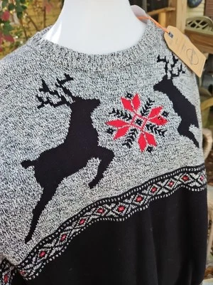 Original Weatherproof Vintage REINDEER SWEATER Christmas Holiday XL NEW - Image 1 of 4