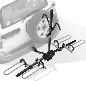 Portabici con attacco 2 biciclette stile piattaforma portagancio per ricevitore 1-1/4"" o 2 - Foto 1 di 10