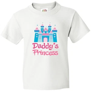 Inktastic Princess (Daddy's) Youth T-Shirt Castle Daddys Kids Girls Cute Pink - Picture 1 of 7