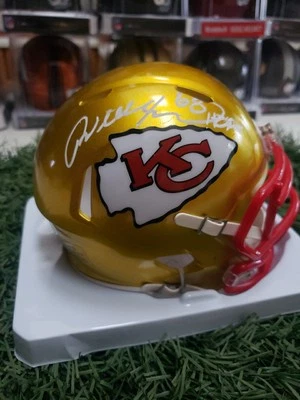Signed Will Shields Kansas City Chiefs Flash Alternate Speed Mini Helmet w/ COA - Image 1 of 2