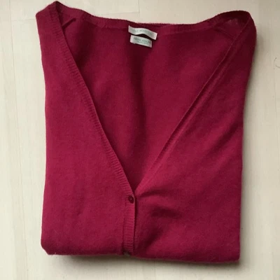 Benetton Strickjacke, Merino extra fein, Gr. L,  Farbe: fuchsia - Bild 1 von 4