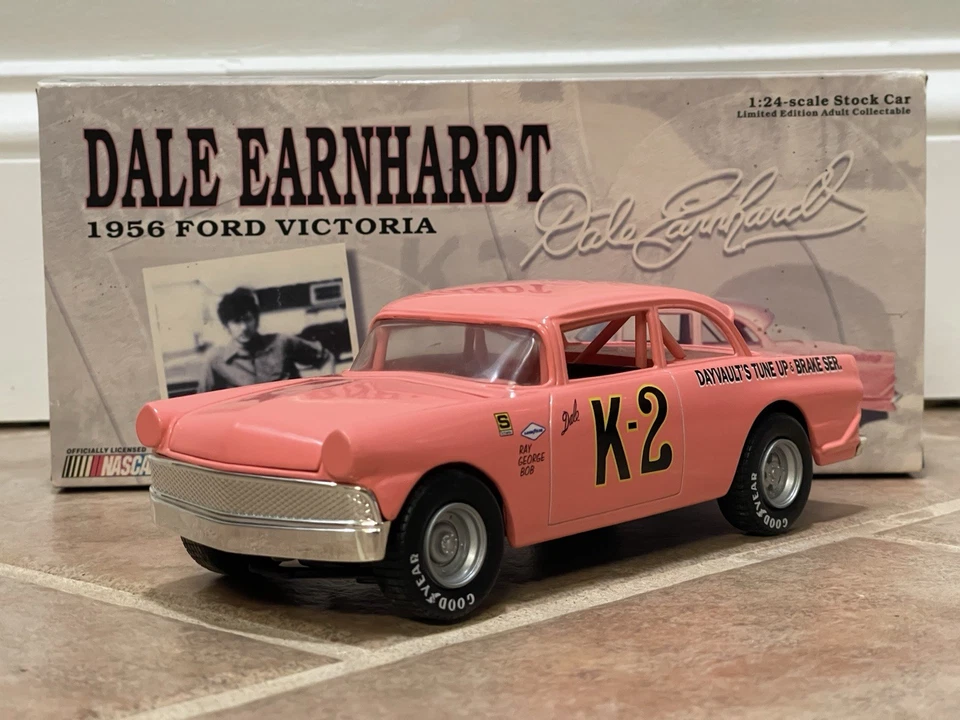 1956 Dale Earnhardt K2 K-2 Ford Victoria ALL PINK 1st Car NASCAR Action 1/24 - Image 1 of 4
