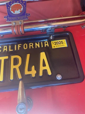 Placa de licencia personal Triumph Tr4 Foto 1 de 2