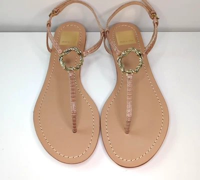 Dolce Vita Women's 7.5 Nude Snake Sandals New Gold Decoration - Image 1 of 4