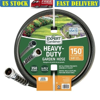 150ft Heavy Duty Garden Hose 5/8 inch Kink Resistant 350 PSI Durable Watering US - Image 1 of 4