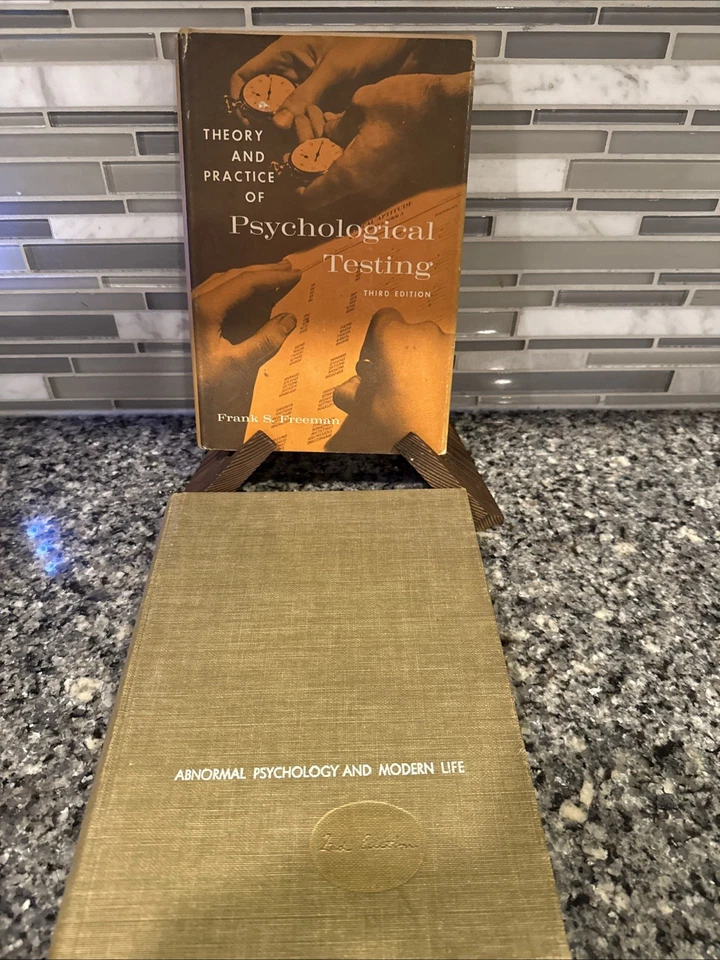 VTG Psychology Classics 2 Book Lot Abnormal Psychology Psychological Testing HC Foto 1 de 4