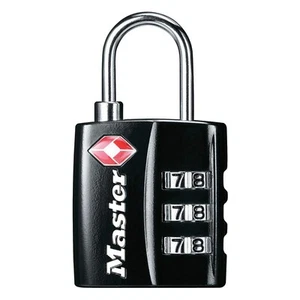 Master Lock 4680EURDBLK Combination Travel Padlock TSA Certified, Black, 5,5 x 3 - Bild 1 von 5