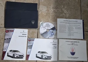 6pc Set Genuine OEM 2014 Maserati Ghilbi Q4 Owners Manual w/ Supplements & Case - Picture 1 of 12