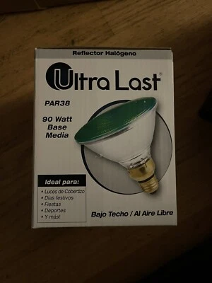 Ultra Last Reflector Green Light Bulb Indoor/Outdoor 90W Par38 Medium Base - Image 1 of 2