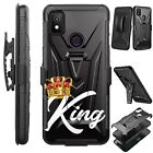 Holster Case For Cricket Icon 4 Phone Case Kick Stand Cover King Crown