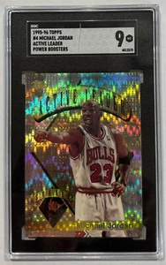 Power Booster Topps Active Leader 1995-96 - Michael Jordan #4 SGC 9 - Foto 1 di 2