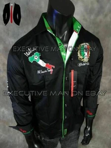 Herren ABSOLUTE REBELLION schwarzes Shirt bestickt WM FUSSBALL ITALIEN - Bild 1 von 8