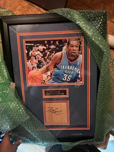 Kevin Durant Autographed Floor Piece Framed CoA - Picture 1 of 1