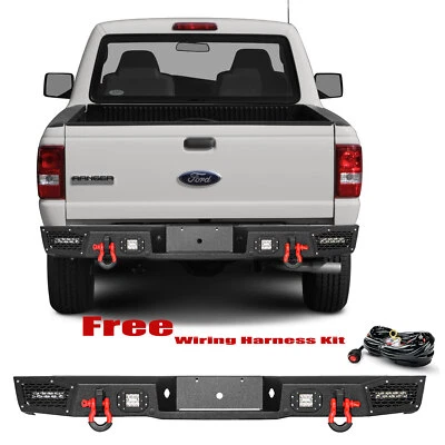 Parachoques delantero/trasero de acero Aaiwa con placa de cabrestante y luces LED para Ford Ranger 1998-2011 Foto 1 de 4