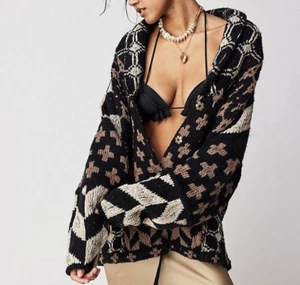 Women's Autumn Winter Fashion Lapel Knitted Loose Printed Sweater Casual Pullove - Picture 1 of 36