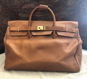 Gucci bag leather weekender vintage light brown soft leather Very limited - Picture 1 of 13