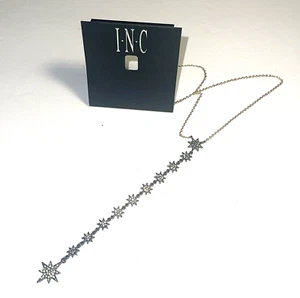 Y Drop Necklace Pendant Stars Mixed Metal 16" Adjustable 3" Extension INC NWT - Picture 1 of 12