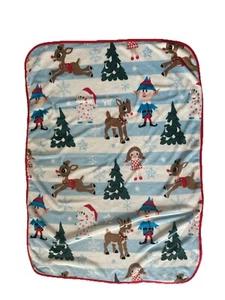 Rudolph the Red Nose Reindeer Plush Blanket 40"x50" Holiday Christmas Blanket - Picture 1 of 14