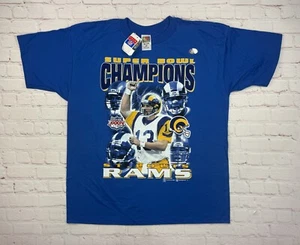 NEW Vtg 2000 St Louis Rams Super Bowl XXXIV Champions NFL Kurt Warner Rare XL - Picture 1 of 9